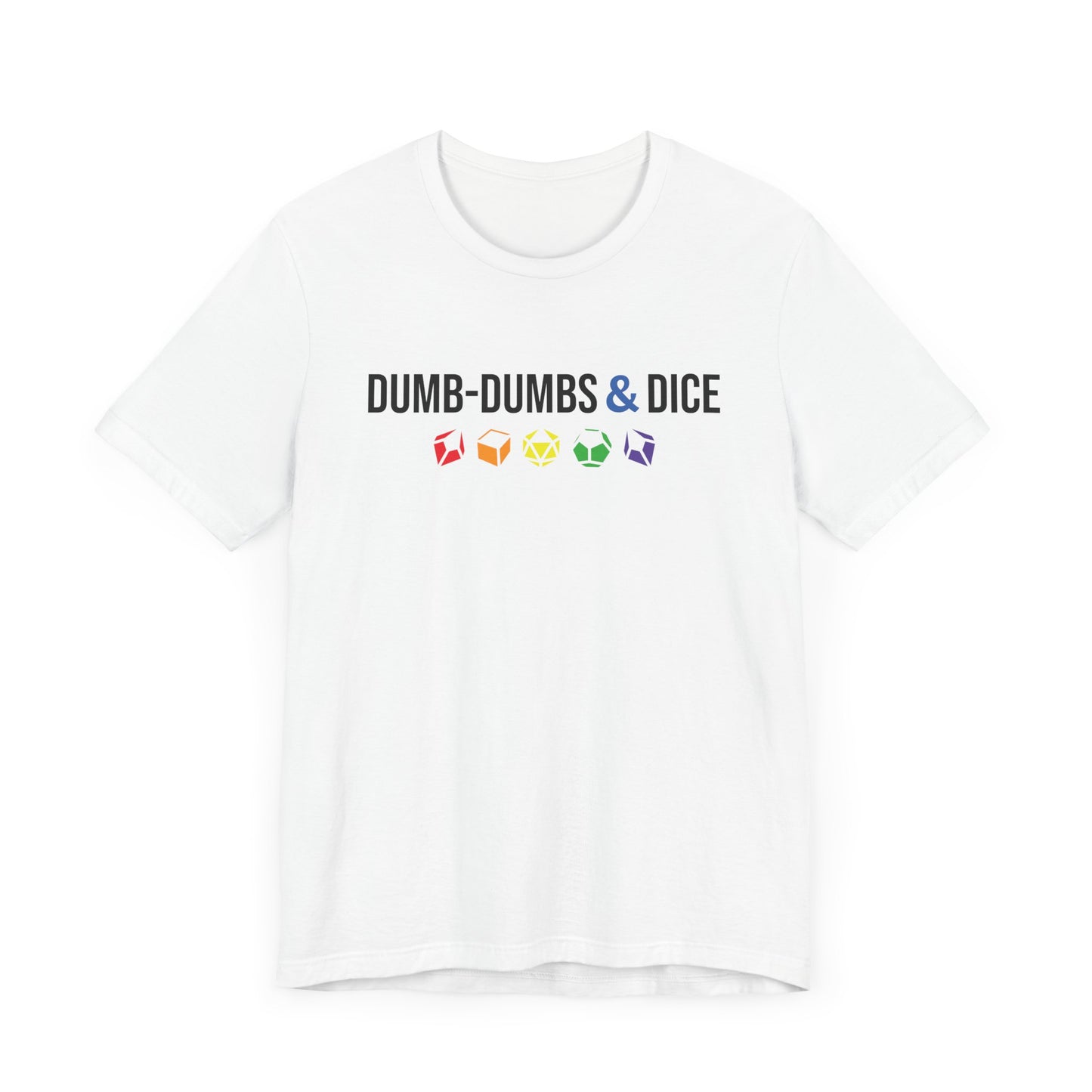 Dumb-Dumbs & Dice Logo and Dice Pride Tee