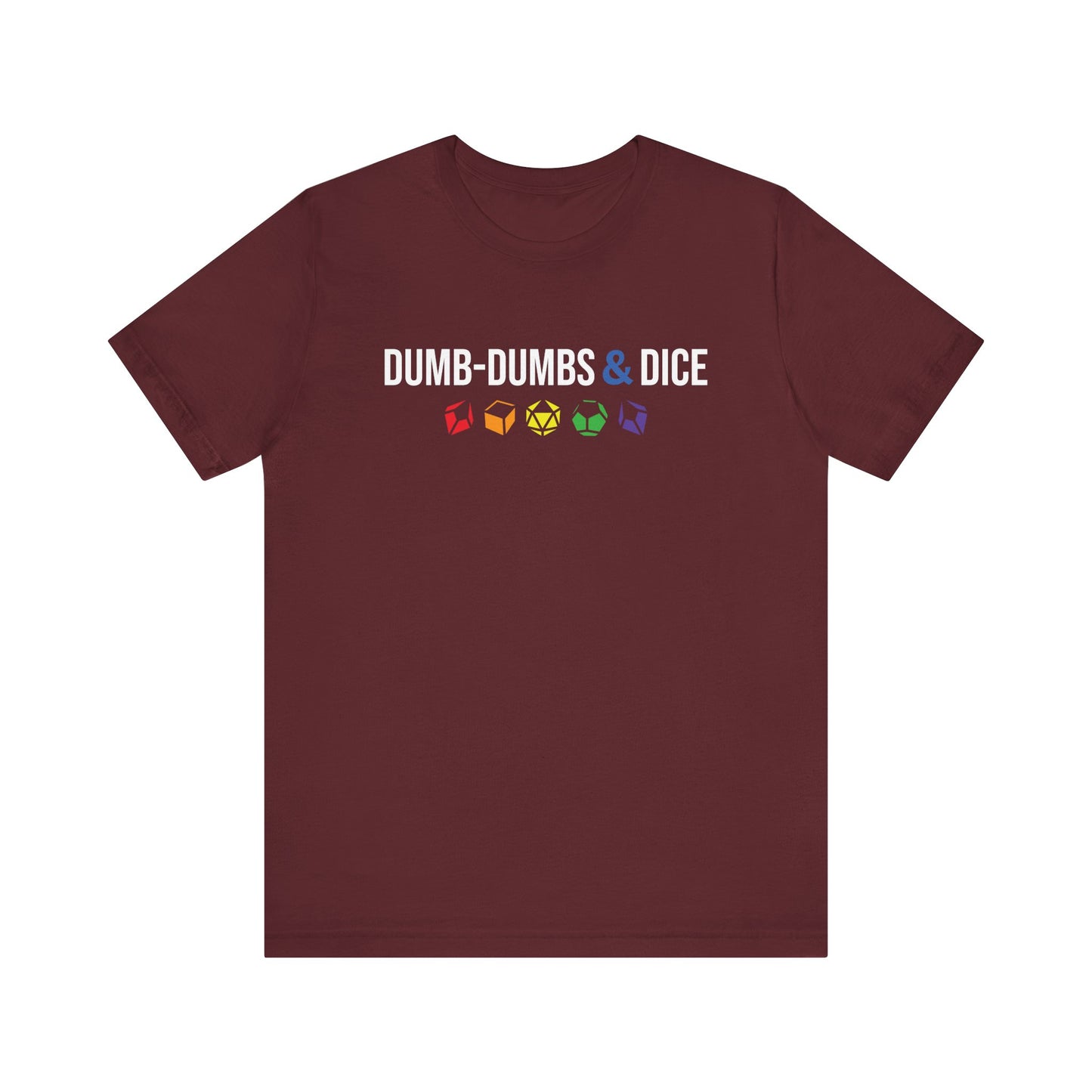 Dumb-Dumbs & Dice Logo and Dice Pride Tee