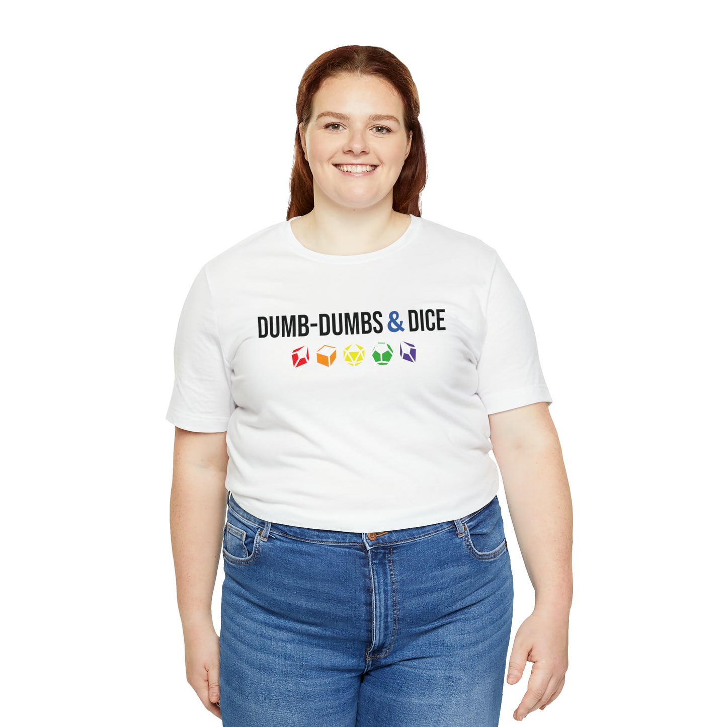 Dumb-Dumbs & Dice Logo and Dice Pride Tee