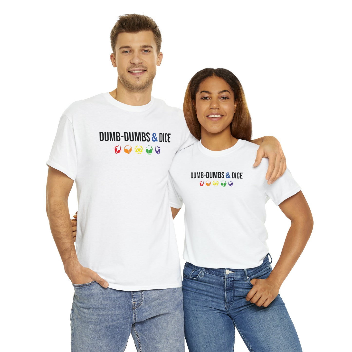 Dumb-Dumbs & Dice Logo and Dice Pride Tee