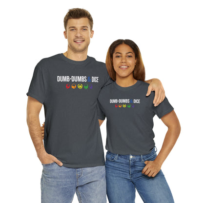 Dumb-Dumbs & Dice Logo and Dice Pride Tee