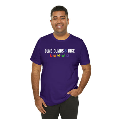 Dumb-Dumbs & Dice Logo and Dice Pride Tee