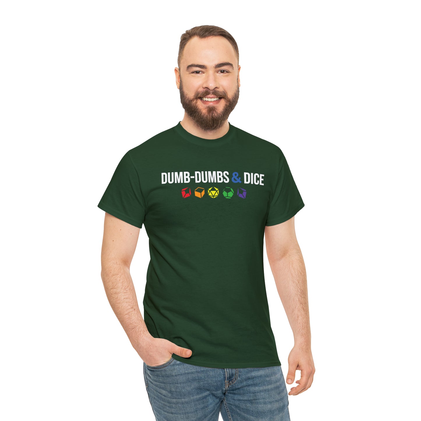 Dumb-Dumbs & Dice Logo and Dice Pride Tee