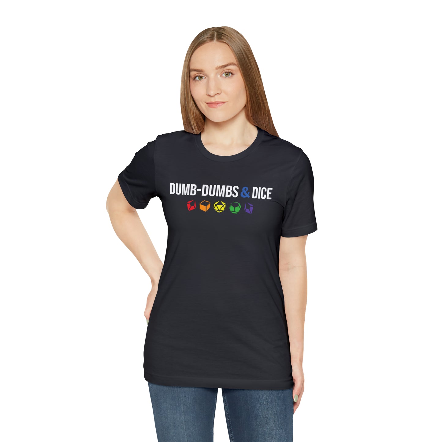 Dumb-Dumbs & Dice Logo and Dice Pride Tee