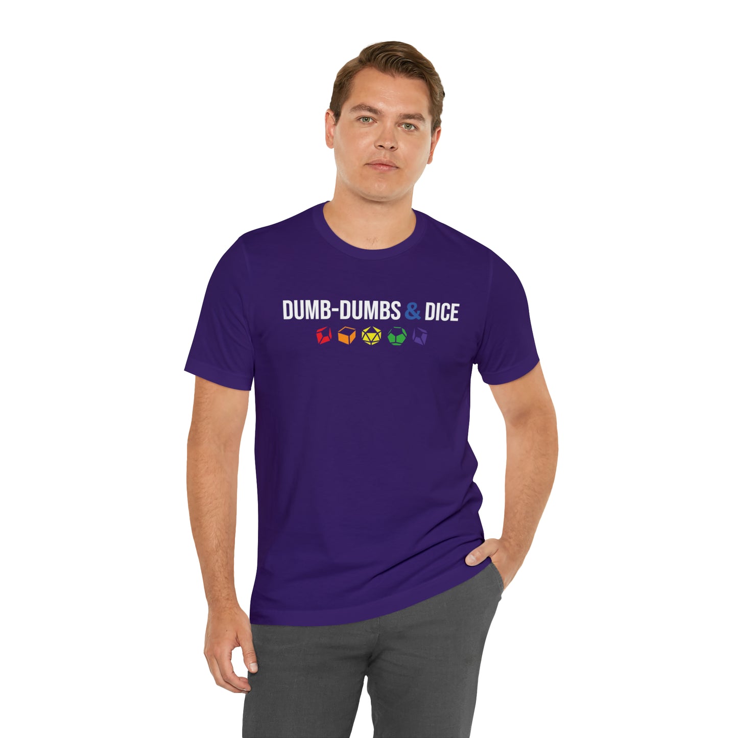 Dumb-Dumbs & Dice Logo and Dice Pride Tee