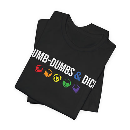 Dumb-Dumbs & Dice Company Logo Pride Tee