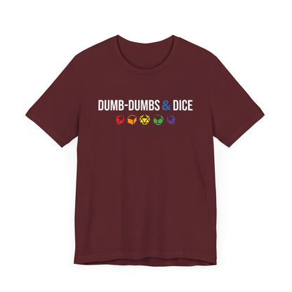 Dumb-Dumbs & Dice Logo and Dice Pride Tee