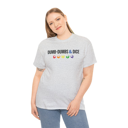 Dumb-Dumbs & Dice Logo and Dice Pride Tee