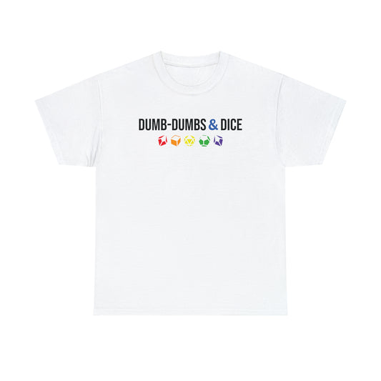 Dumb-Dumbs & Dice Logo and Dice Pride Tee