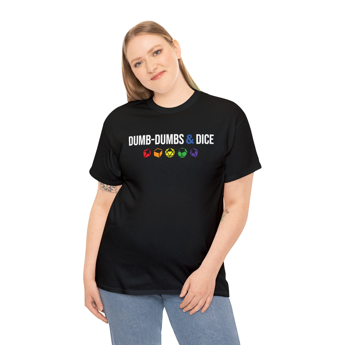 Dumb-Dumbs & Dice Logo and Dice Pride Tee