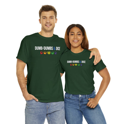 Dumb-Dumbs & Dice Logo and Dice Pride Tee