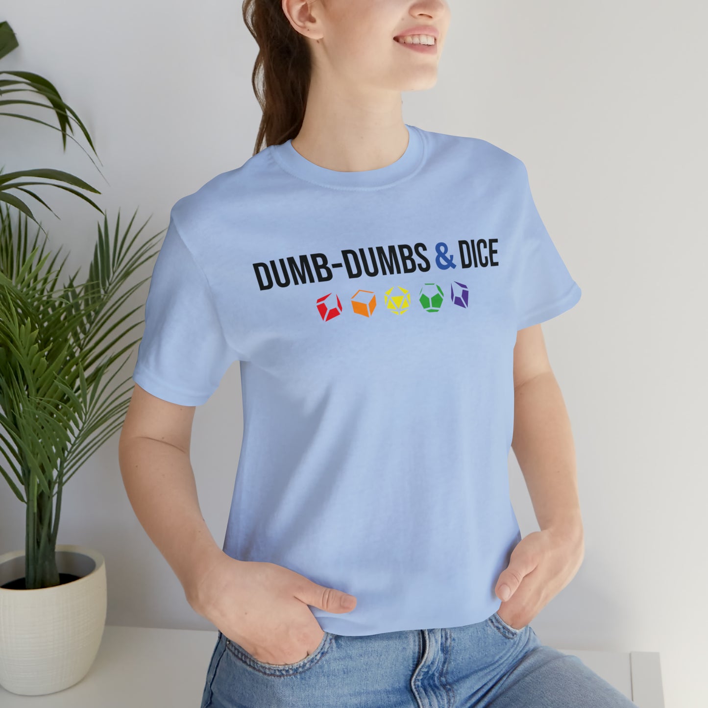 Dumb-Dumbs & Dice Logo and Dice Pride Tee