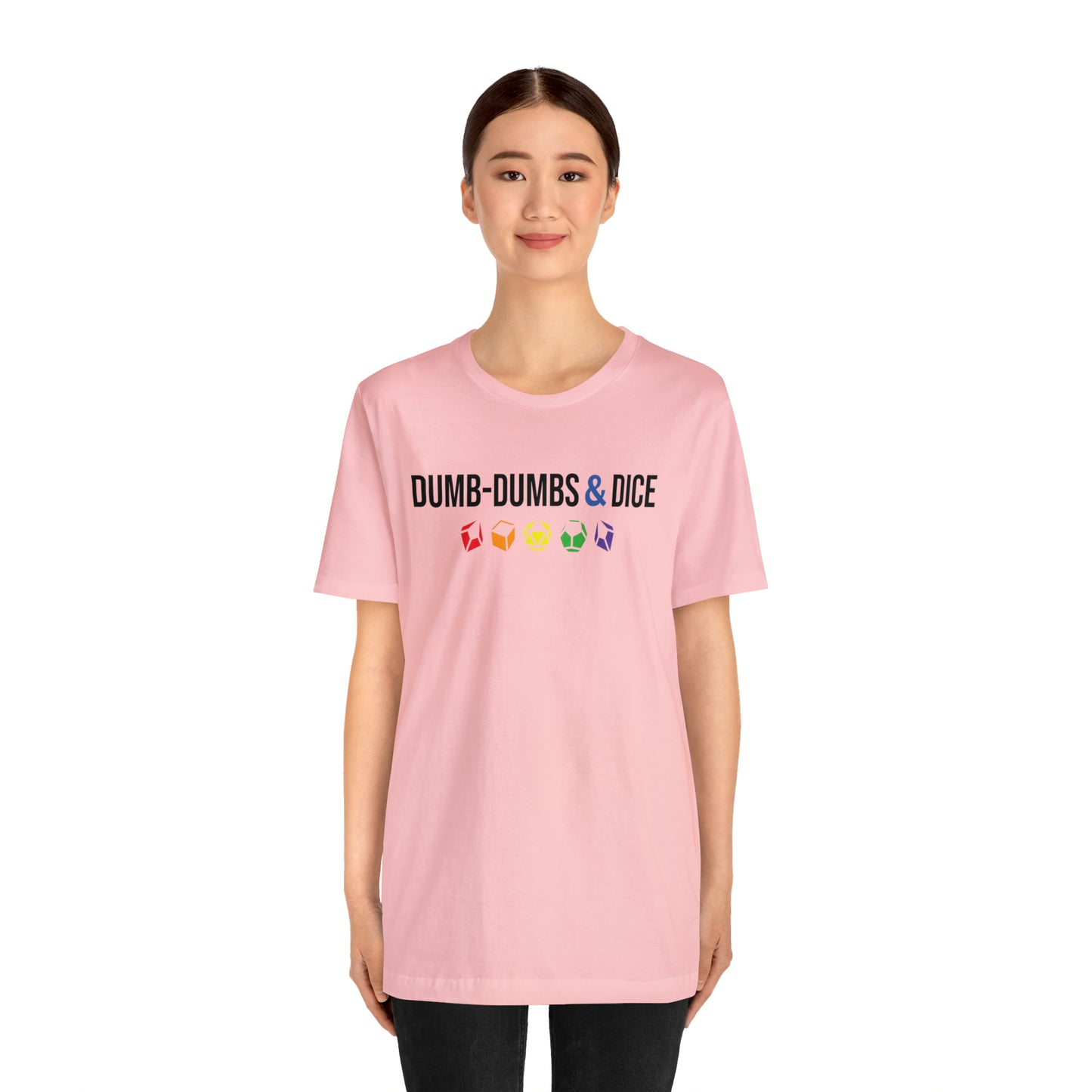 Dumb-Dumbs & Dice Logo and Dice Pride Tee