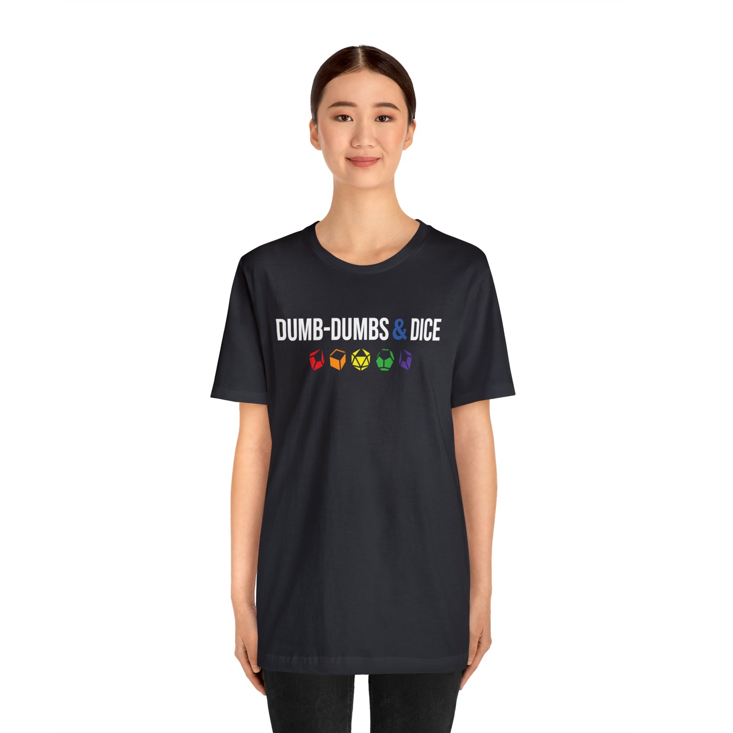 Dumb-Dumbs & Dice Logo and Dice Pride Tee