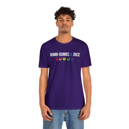 Dumb-Dumbs & Dice Logo and Dice Pride Tee