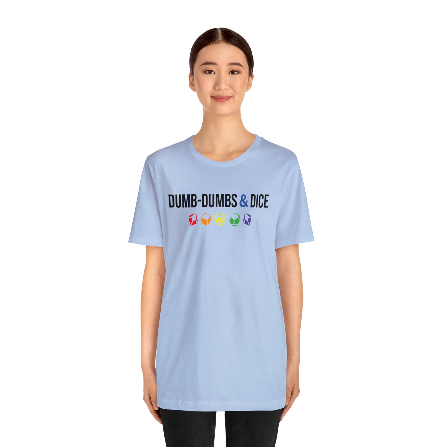 Dumb-Dumbs & Dice Logo and Dice Pride Tee