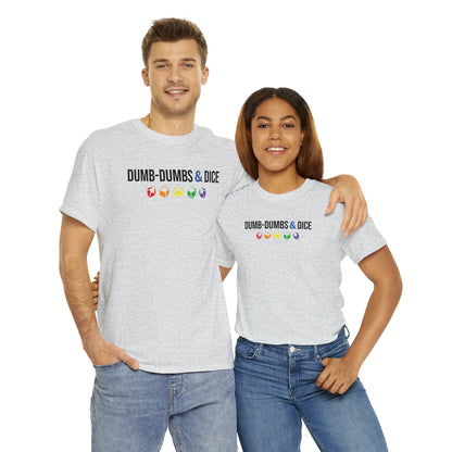 Dumb-Dumbs & Dice Logo and Dice Pride Tee