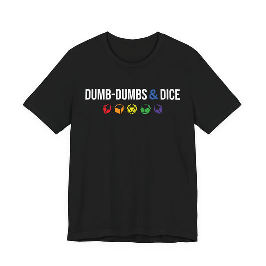 Dumb-Dumbs & Dice Company Logo Pride Tee