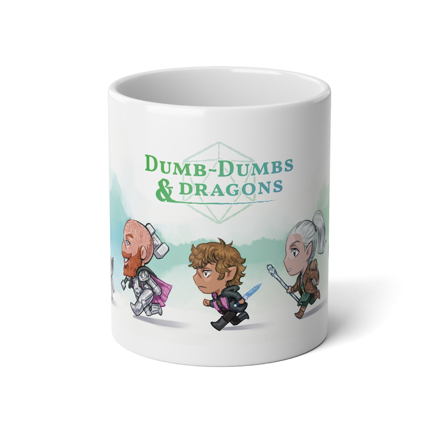 Dumb-Dumbs & Dragons: Chibi JUMBO Mug (20oz)