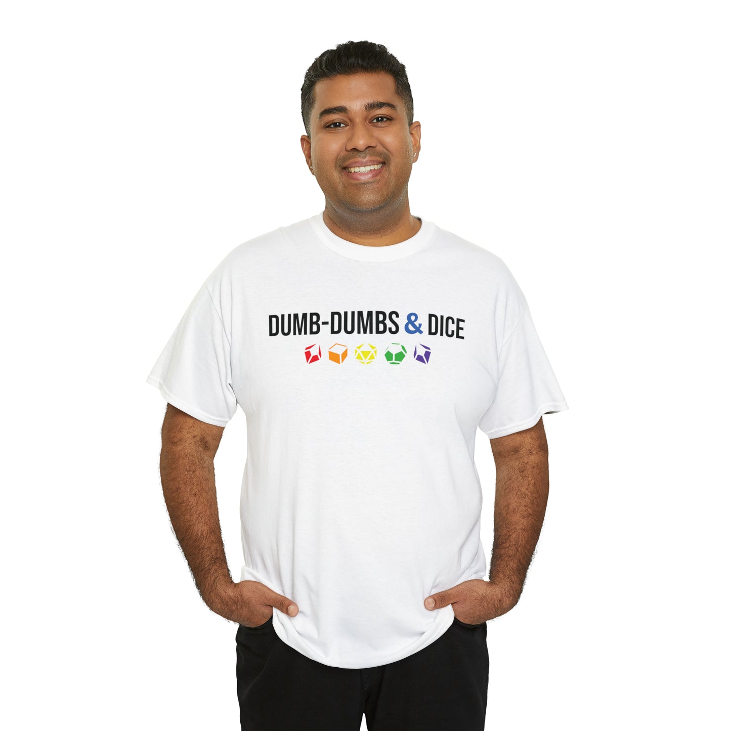 Dumb-Dumbs & Dice Logo and Dice Pride Tee