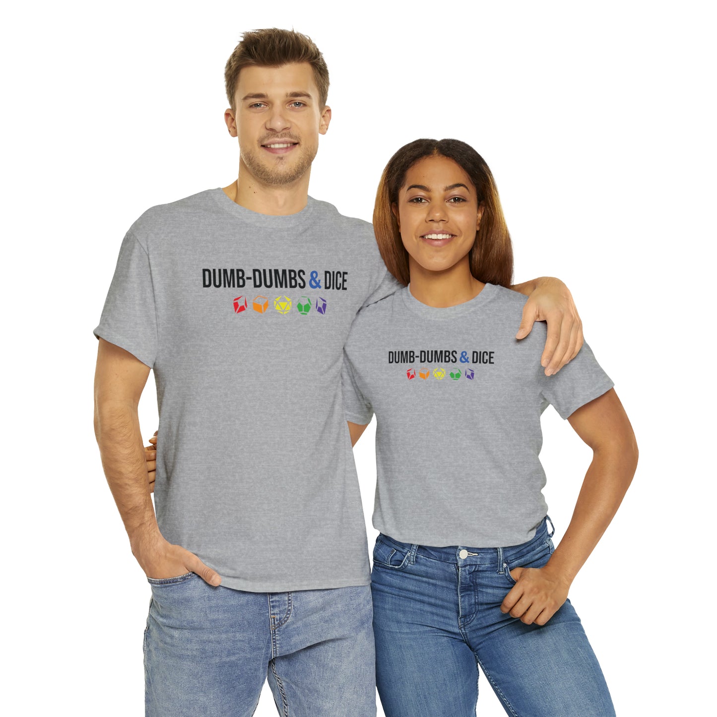 Dumb-Dumbs & Dice Logo and Dice Pride Tee