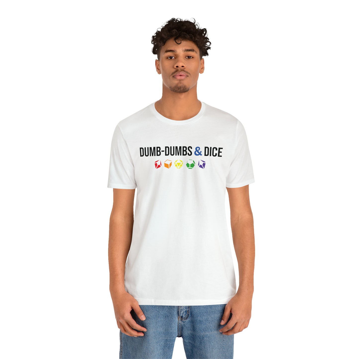 Dumb-Dumbs & Dice Logo and Dice Pride Tee