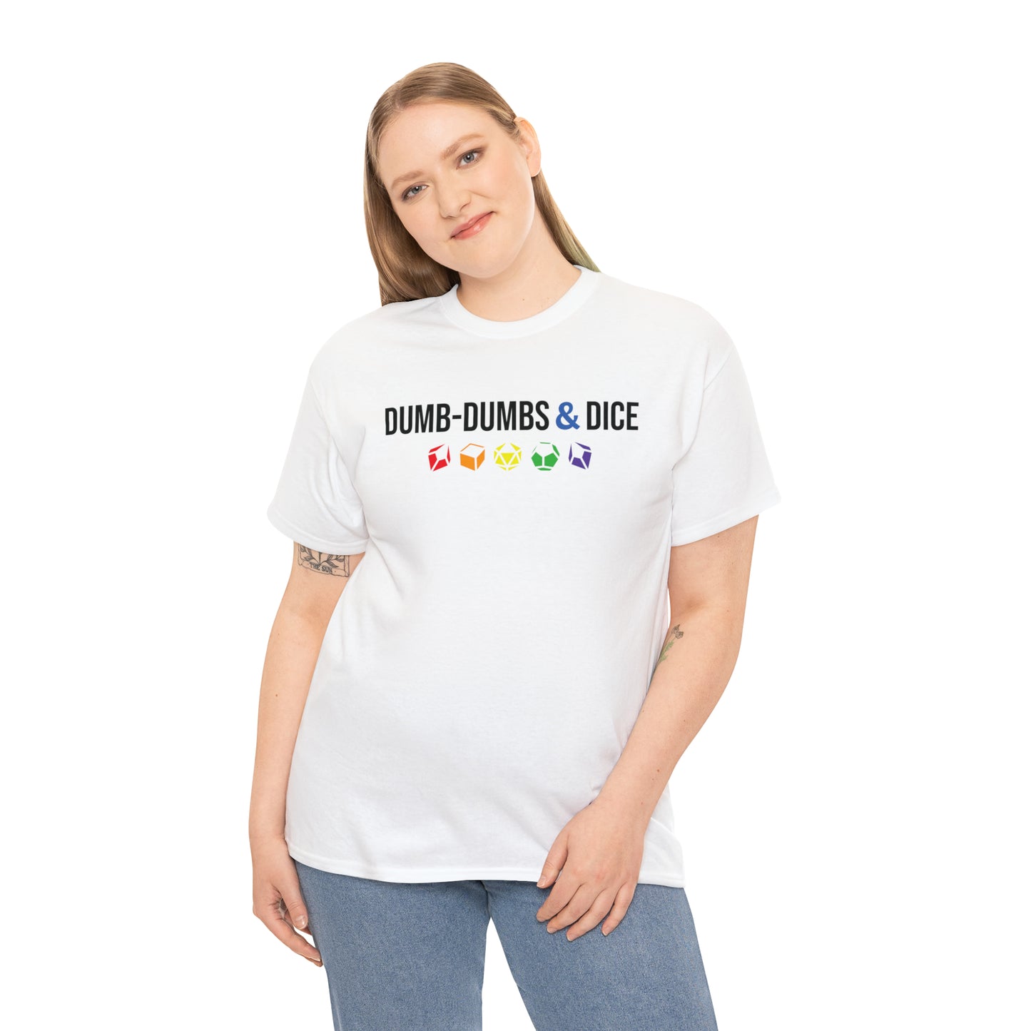 Dumb-Dumbs & Dice Logo and Dice Pride Tee