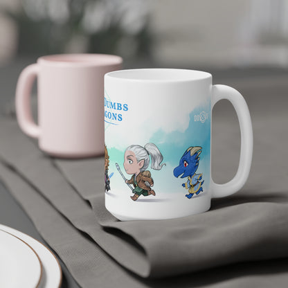 Dumb-Dumbs & Dragons: Chibi BIG Mugs (15oz & 20oz)