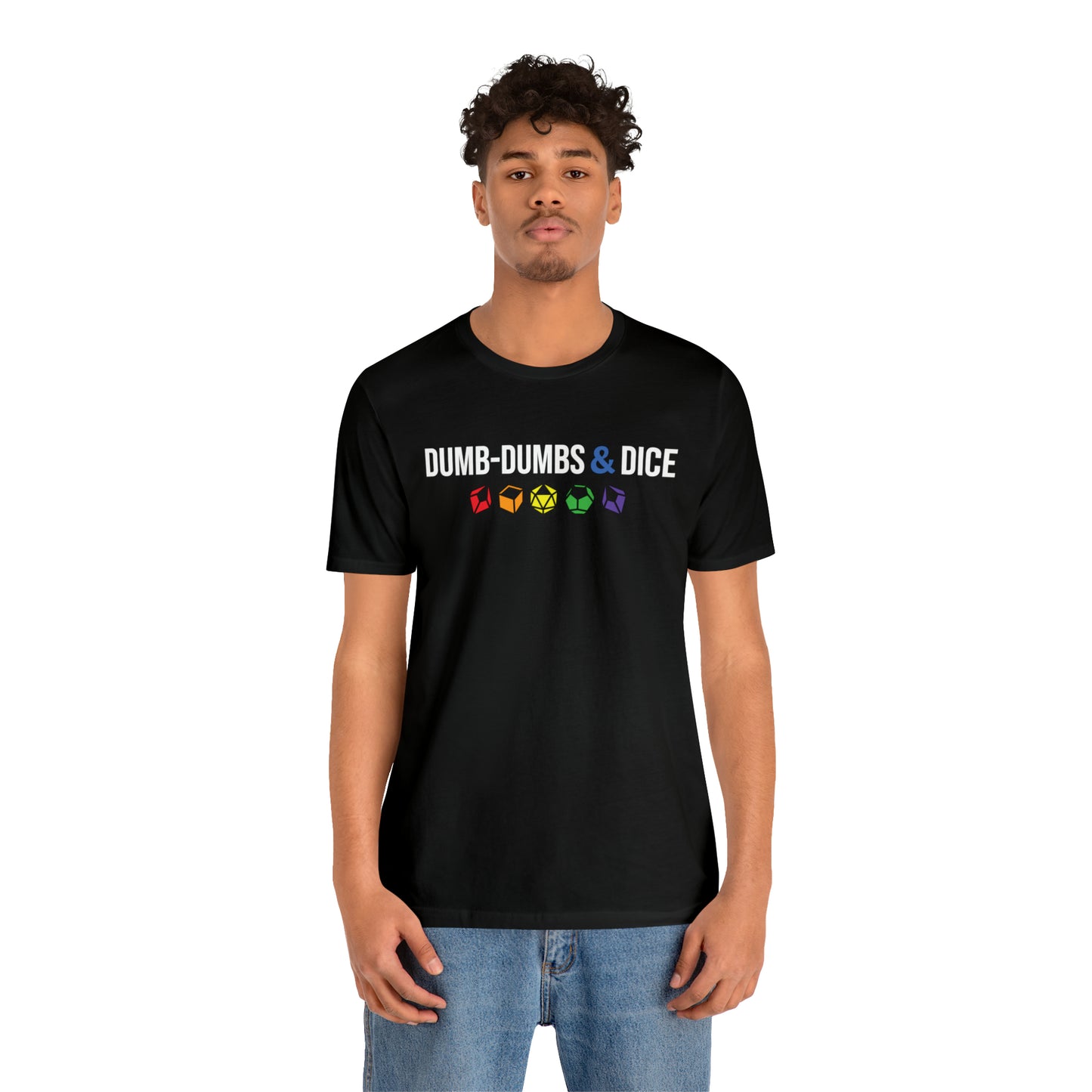 Dumb-Dumbs & Dice Logo and Dice Pride Tee