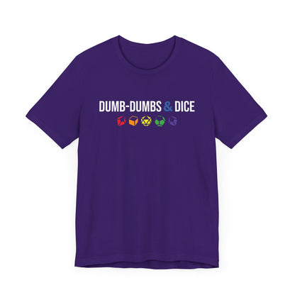 Dumb-Dumbs & Dice Logo and Dice Pride Tee