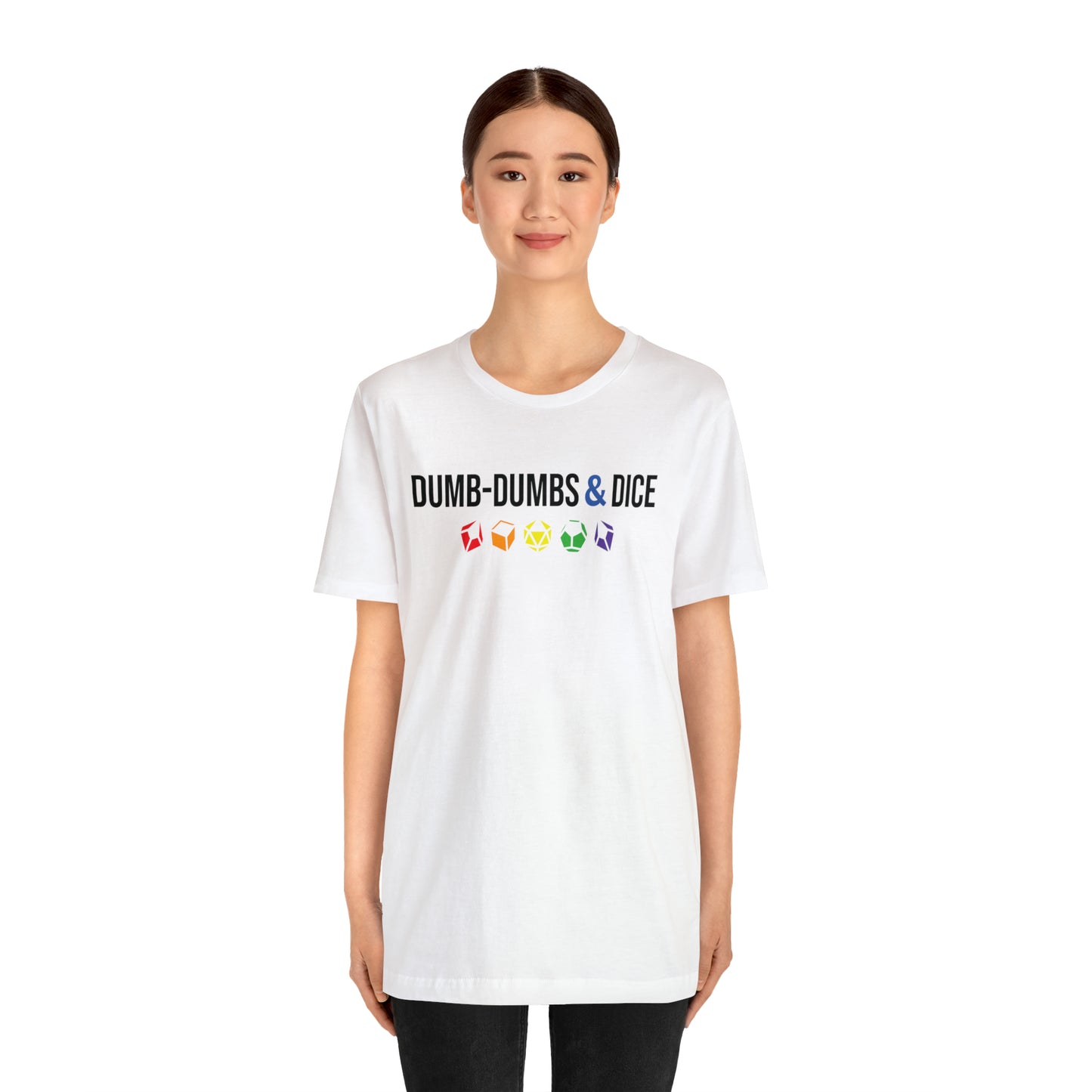 Dumb-Dumbs & Dice Logo and Dice Pride Tee