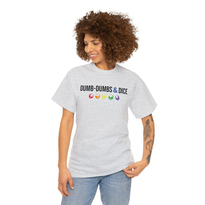 Dumb-Dumbs & Dice Logo and Dice Pride Tee