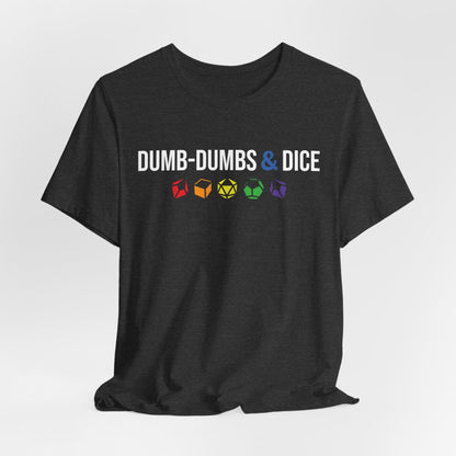 Dumb-Dumbs & Dice Company Logo Pride Tee