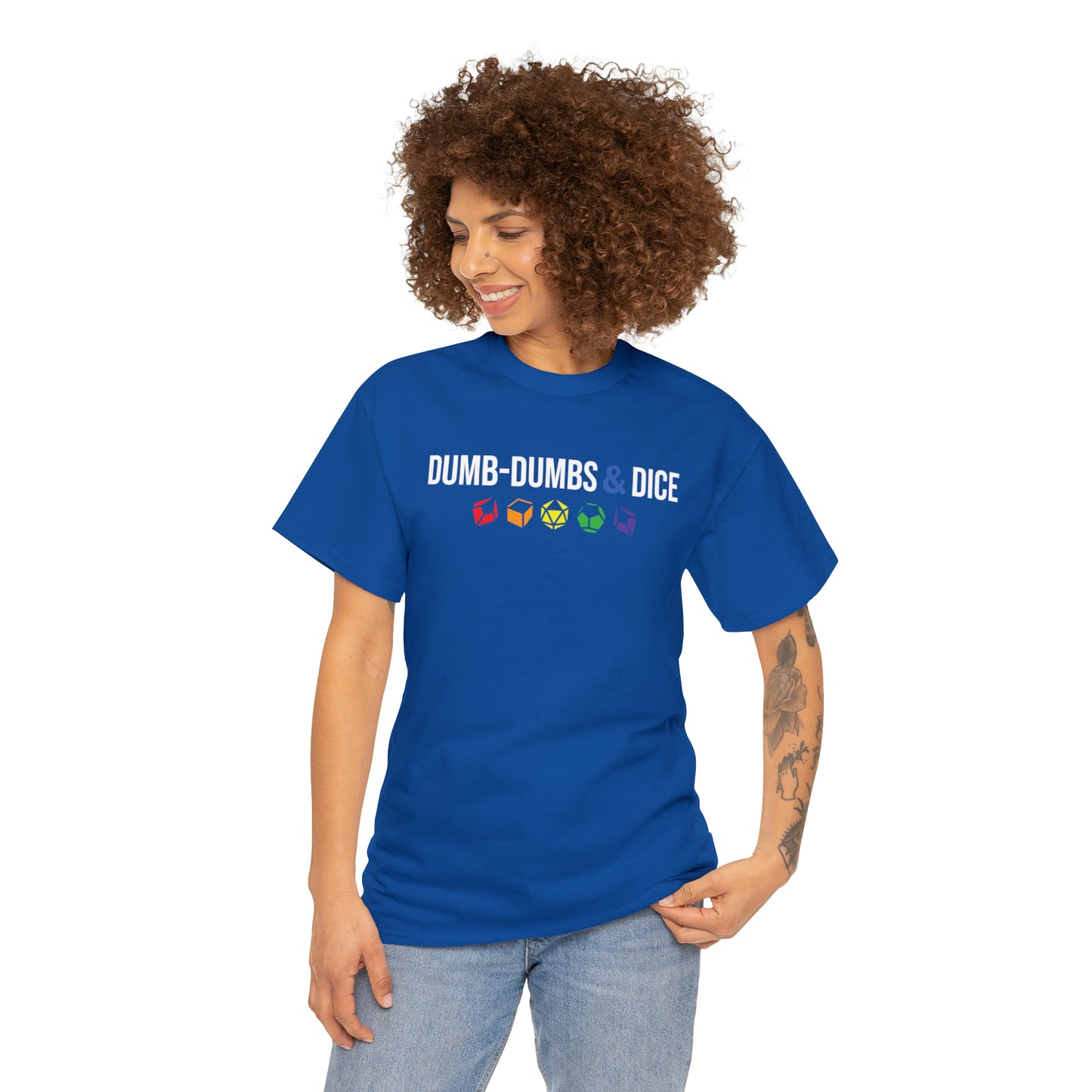 Dumb-Dumbs & Dice Logo and Dice Pride Tee