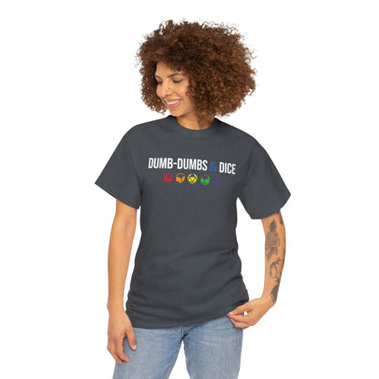 Dumb-Dumbs & Dice Logo and Dice Pride Tee