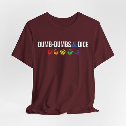 Dumb-Dumbs & Dice Company Logo Pride Tee