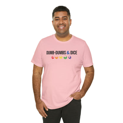 Dumb-Dumbs & Dice Logo and Dice Pride Tee