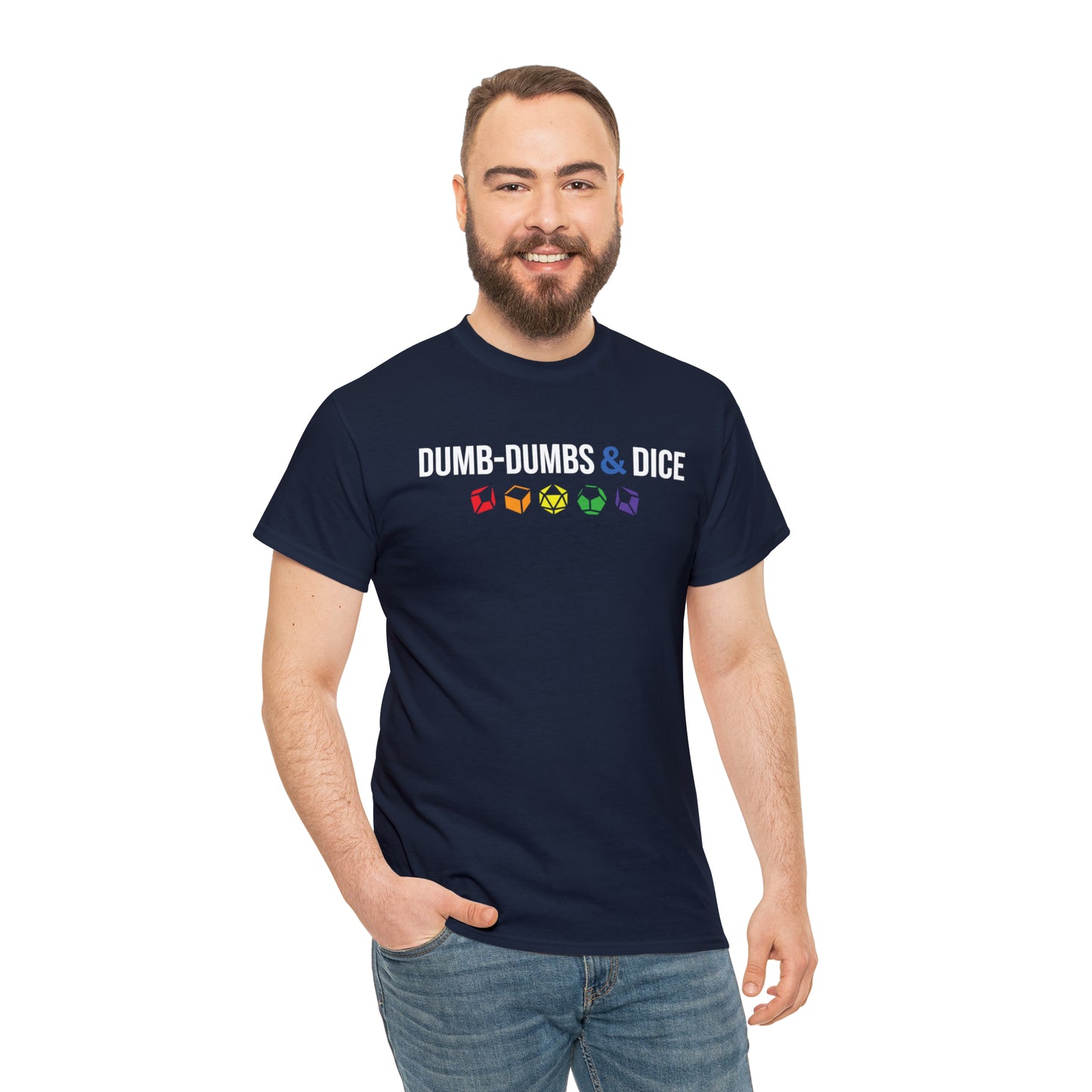 Dumb-Dumbs & Dice Logo and Dice Pride Tee