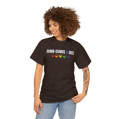 Dumb-Dumbs & Dice Logo and Dice Pride Tee