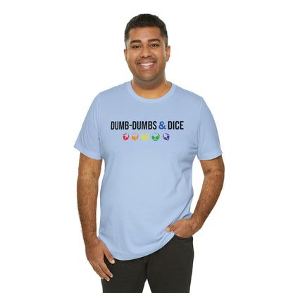 Dumb-Dumbs & Dice Logo and Dice Pride Tee