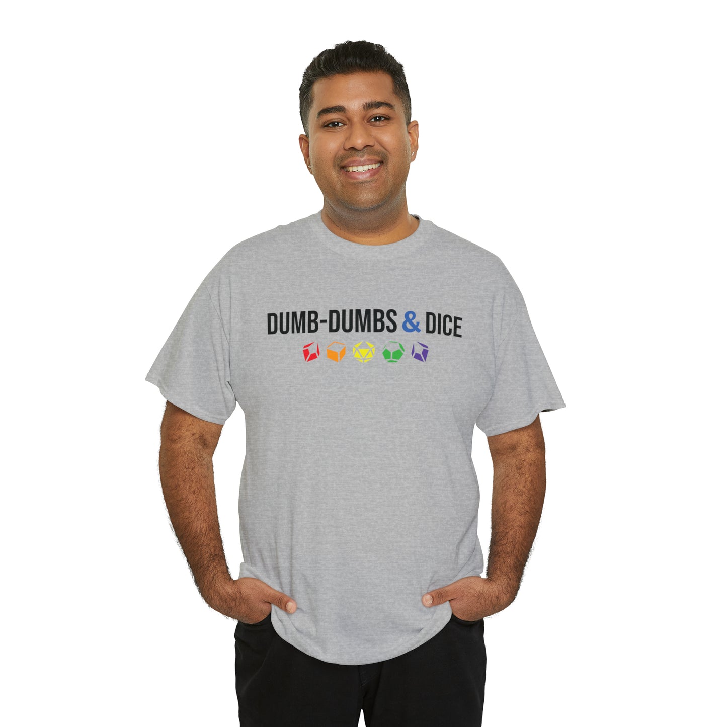 Dumb-Dumbs & Dice Logo and Dice Pride Tee