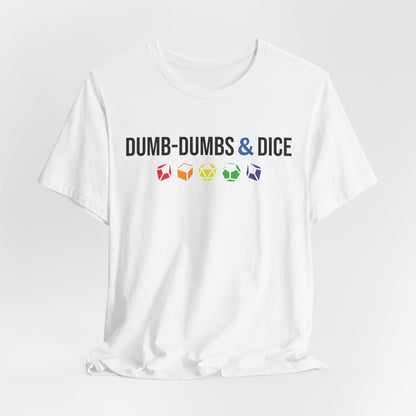 Dumb-Dumbs & Dice Company Logo Pride Tee