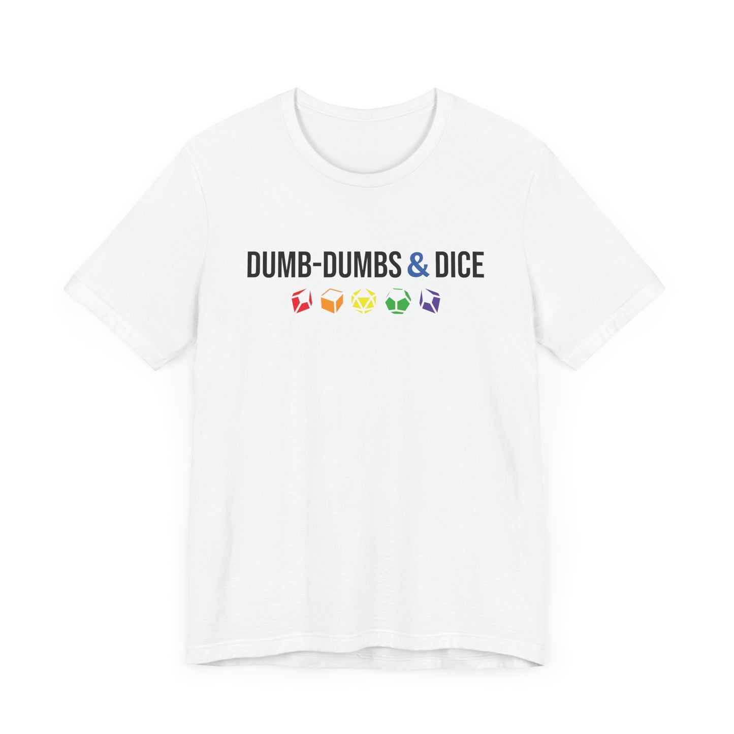 Dumb-Dumbs & Dice Logo and Dice Pride Tee