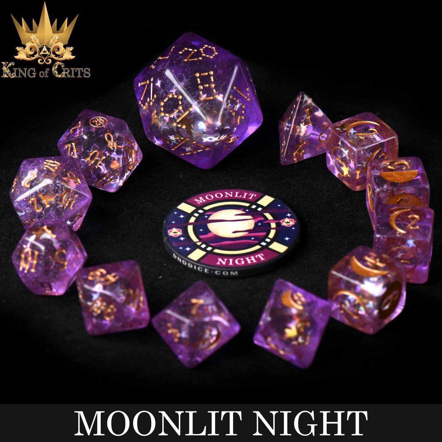 Moonlit Night 12 Dice Set